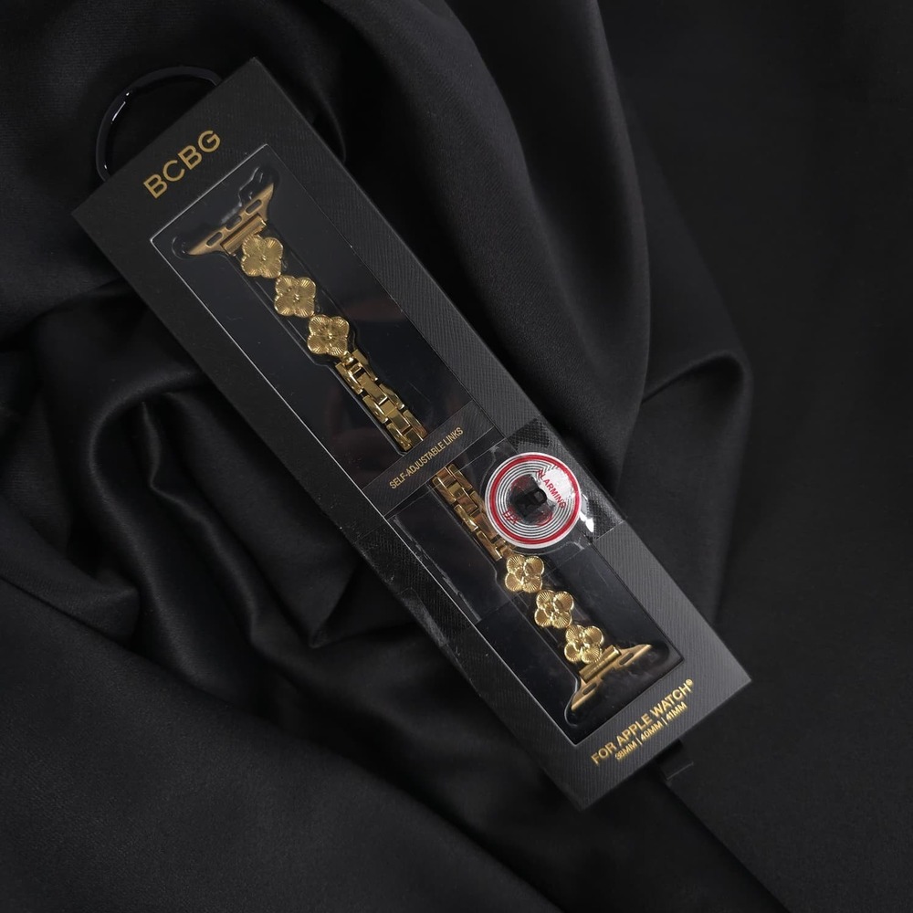 BCBG New Jewelry Bracelet Strap Floral Luxury Gold Apple Watch Band 38 40 41mm - Picture 3 of 5